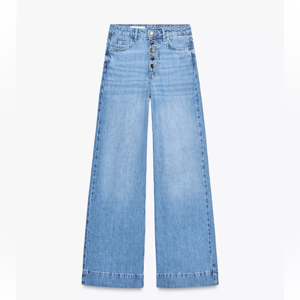 Zara Light Blue Flare Jeans